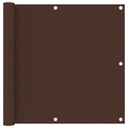 vidaXL Écran de balcon Marron 90x400 cm Tissu Oxford