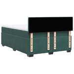 vidaXL Sommier à lattes de lit et matelas Vert foncé 140x190cm Velours