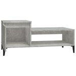 vidaXL Table basse Gris béton 100x50x45 cm Bois d'ingénierie