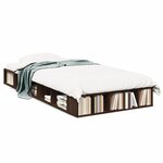 vidaXL Cadre de lit chêne marron 90x200 cm bois d'ingénierie