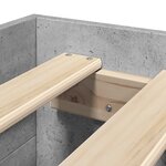 vidaXL Cadre de lit gris béton 90x190 cm bois d'ingénierie