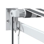 vidaXL Auvent rétractable anthracite/blanc 3x2 5 m tissu et aluminium