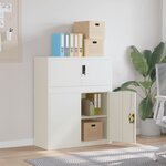 vidaXL Classeur blanc 90x40x110 cm acier