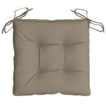 vidaXL Coussins de chaise lot de 6 taupe 50x50x7 cm tissu oxford