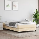 vidaXL Cadre de lit Crème 120 x 200 cm Tissu