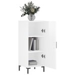 vidaXL Buffet Blanc brillant 34 5x34x90 cm Bois d'ingénierie