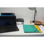 Trieur Agrafé Avec Élastiques Intérieur Noir 12 Compartiments - A4 - Orange - Exacompta