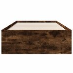 vidaXL Cadre de lit sans matelas chêne fumé 90x190cm bois d'ingénierie