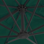 vidaXL Parasol déporté avec mât en aluminium vert 300x300 cm