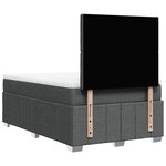vidaXL Sommier à lattes de lit avec matelas Gris foncé 120x200cm Tissu