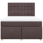 vidaXL Sommier à lattes de lit avec matelas Marron foncé 160x200 cm
