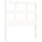 vidaXL Cadre de lit avec tête de lit blanc 90x200 cm bois massif
