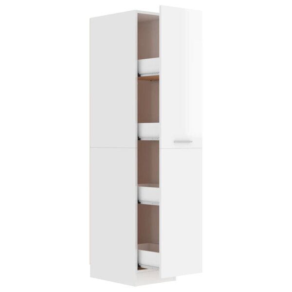 vidaXL Armoire d'apothicaire Blanc brillant Bois d’ingénierie