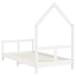 vidaXL Cadre de lit pour enfant blanc 80x160 cm bois de pin massif