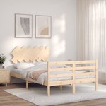 vidaXL Cadre de lit sans matelas 120x200 cm bois massif