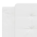 vidaXL Lit avec matelas blanc 180x200 cm similicuir