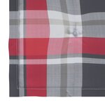 vidaXL Chaises de jardin et coussins à carreaux rouge 8Pièces Teck massif