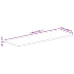 vidaXL Dessus de table rectangulaire bois massif de manguier brut