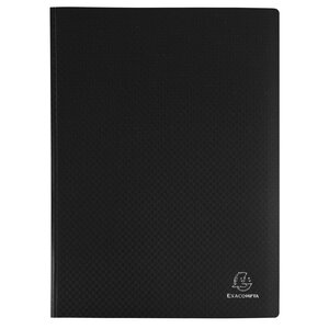 Protège-documents En Polypropylène 5/10e Opak Pochettes Cristal 200 Vues - A4 - Noir - X 8 - Exacompta