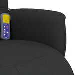 vidaXL Fauteuil inclinable de massage avec repose-pieds noir tissu