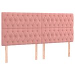 vidaXL Têtes de lit 4 Pièces Rose 90x7x78/88 cm Velours