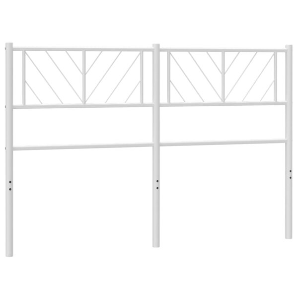 vidaXL Tête de lit métal blanc 120 cm