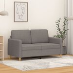 vidaXL Canapé à 2 places Taupe 120 cm Tissu