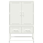 vidaXL Buffet haut blanc 68x39x111 5 cm acier laminé à froid