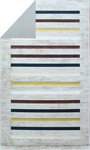 Tapis de salon à rayures 160 x 230 cm - Beige