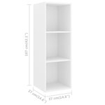 vidaXL Meuble TV mural Blanc 37x37x107 cm Bois d’ingénierie