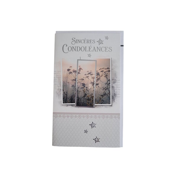 Carte De Voeux - Condoléances - Sincères Condoléances - Fleurs des Champs