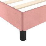 vidaXL Cadre de lit avec tête de lit Rose 140x190 cm Velours
