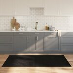 vidaXL Tapis rectangulaire noir 100x200 cm bambou