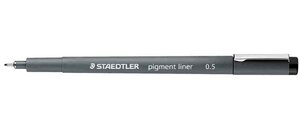 Feutre à pointe fine pigment liner, noir, largeur de tracé 0,2 mm STAEDTLER