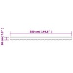 vidaXL Tissu de remplacement de cantonnière d’auvent rouge blanc 4 m