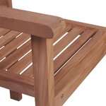 vidaXL Chaises de jardin lot de 4 et coussins rouge bois teck solide