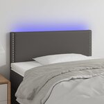 vidaXL Tête de lit à LED Gris 80x5x78/88 cm Similicuir