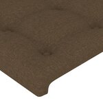 vidaXL Tête de lit à LED Marron foncé 183x16x118/128 cm Tissu