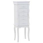 vidaXL Armoire à bijoux sur pieds Blanc
