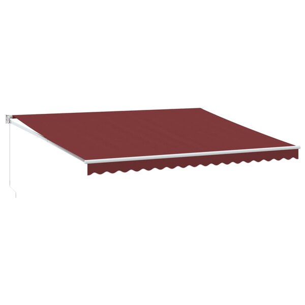 vidaXL Auvent manuel rétractable bordeaux 450x300 cm