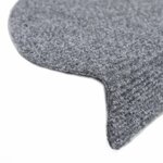 vidaXL Tapis d'escalier auto-adhésif 15 Pièces 56x17x3 cm Gris clair