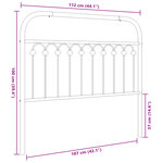 vidaXL Tête de lit métal noir 107 cm