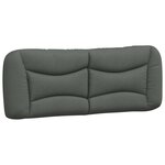 vidaXL Lit avec matelas gris foncé 180x200 cm tissu