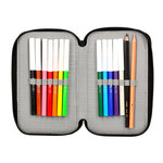 Trousse garnie antartik 2 compartiments 28 pieces rouge