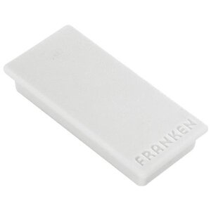 Set de 10 aimants de fixation force adhésive:1kg 50 x 23 mm Gris FRANKEN
