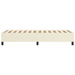 vidaXL Sommier à ressorts de lit Crème 100x200 cm Similicuir