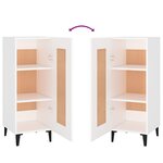 vidaXL Buffet blanc 34 5x34x90 cm bois d'ingénierie