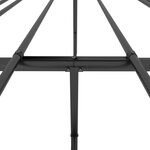 vidaXL Cadre de lit métal avec tête de lit noir 120x200 cm