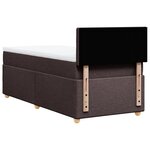 vidaXL Sommier à lattes de lit avec matelas Marron foncé 90x190 cm