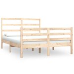 vidaXL Cadre de lit bois de pin massif 135x190 cm double